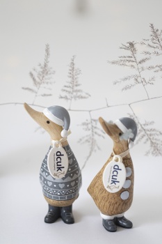 DCUK Alpine Design Dinky Gift Boxed Wooden Christmas Ducks - Choice of Design